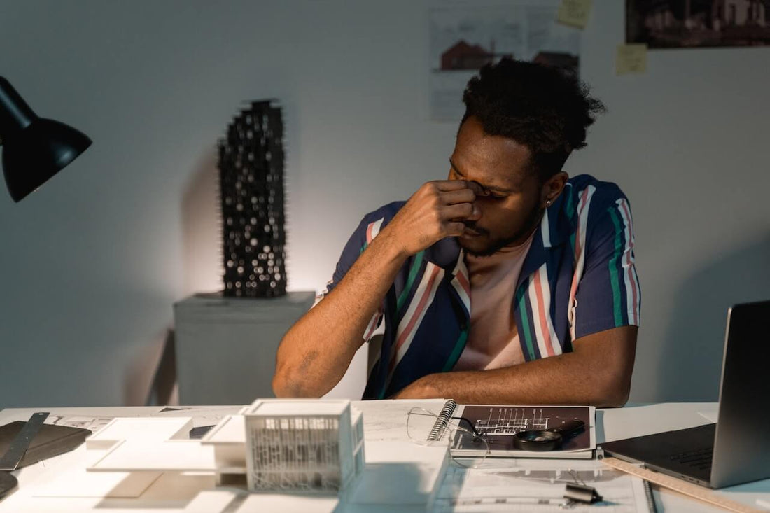 Burnt out and tired creative architect