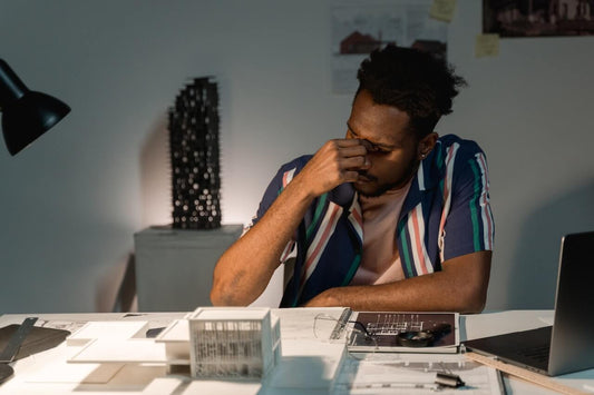 Burnt out and tired creative architect