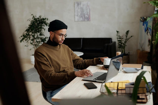 Creative designer planning his week ahead