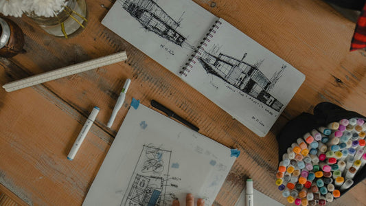 Person working at a clear, organised desk