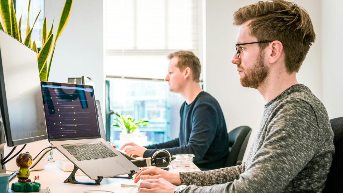 Person deeply focused at a desk, practising a specific new skill with full attention